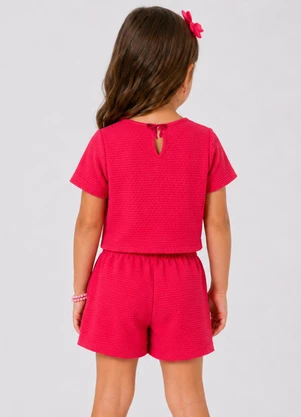 Select - Conjunto Infantil Feminino Blusa e Short Rosa - SELECT