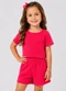 Select - Conjunto Infantil Feminino Blusa e Short Azul - variação: Rosa