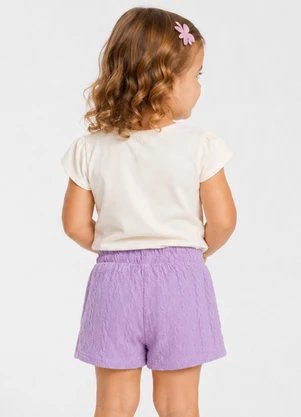 Trick Nick - Conjunto Infantil Feminino Blusa Short Bege - TRICK NICK