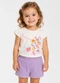 Trick Nick - Conjunto Infantil Feminino Blusa Short Branco - variação: Bege