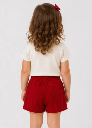Trick Nick - Conjunto Infantil Feminino Blusa Short Branco - TRICK NICK