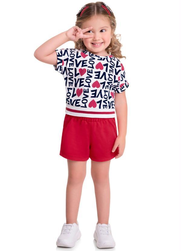 Kyly - Conjunto Infantil Feminino Branco