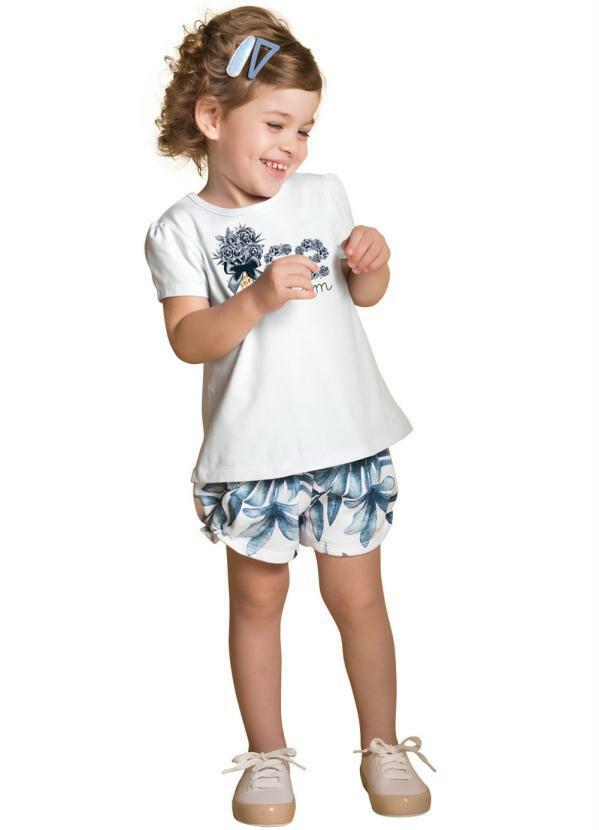 Milon - Conjunto Infantil Feminino Branco
