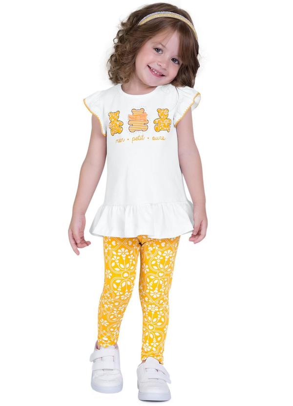 Milon - Conjunto Infantil Feminino Branco