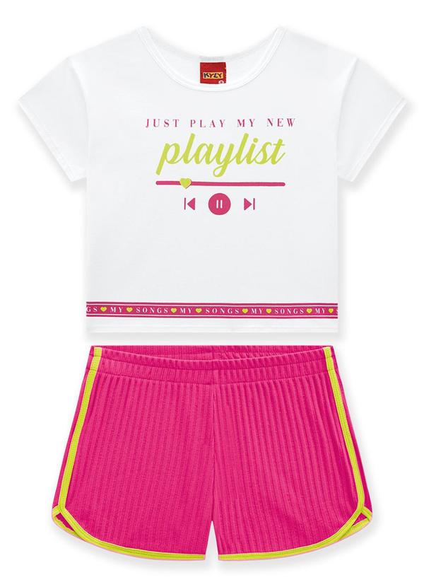 Kyly - Conjunto Infantil Menina Branco