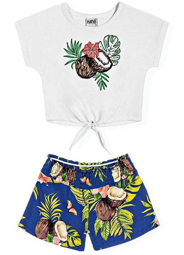 Nanai - Conjunto Infantil Menina Branco