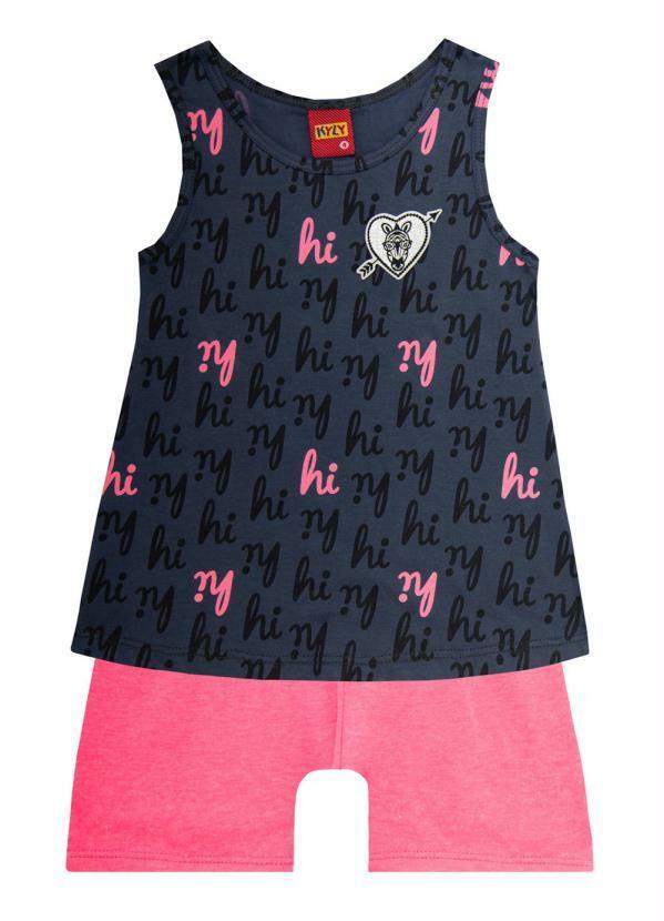 Kyly - Conjunto Infantil Feminino Cinza