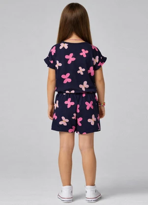 Select - Conjunto Infantil Feminino com Babado Azul - SELECT