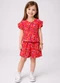 Select - Conjunto Infantil Feminino com Babado Vermelho - variação: Vermelho