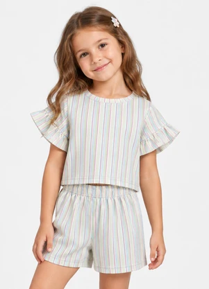 Select - Conjunto Infantil Feminino Estampado Bege - SELECT