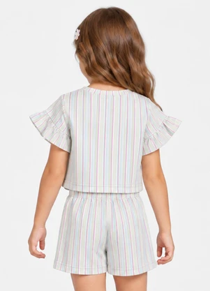 Select - Conjunto Infantil Feminino Estampado Bege - SELECT