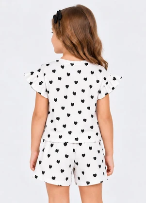 Select - Conjunto Infantil Feminino Estampado Branco - SELECT