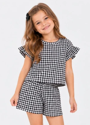 Select - Conjunto Infantil Feminino Estampado Preto - SELECT