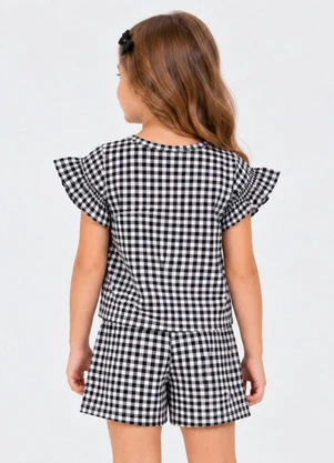 Select - Conjunto Infantil Feminino Estampado Preto - SELECT