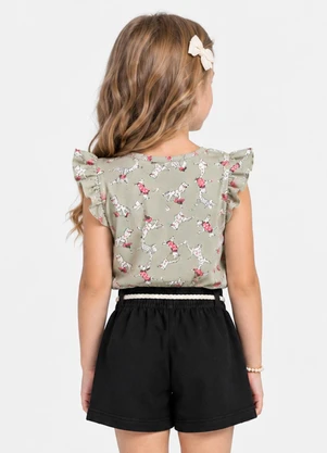 Select - Conjunto Infantil Feminino Estampado Verde - SELECT