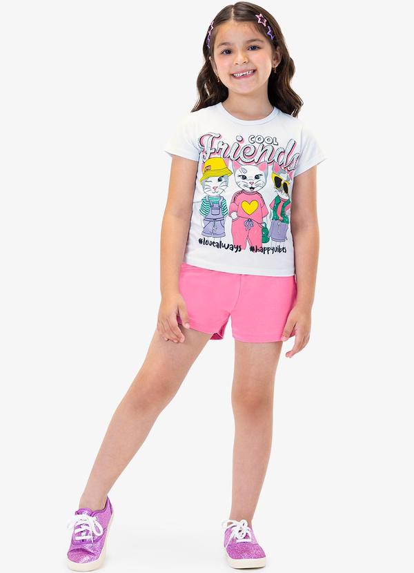 Rovi Kids - Conjunto Infantil Feminino Friends Branco