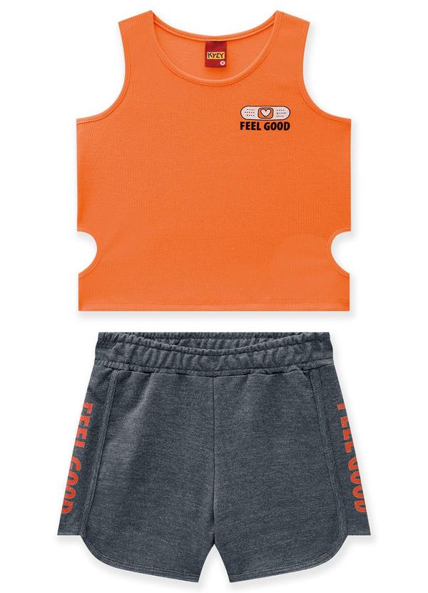 Kyly - Conjunto Infantil Menina Laranja