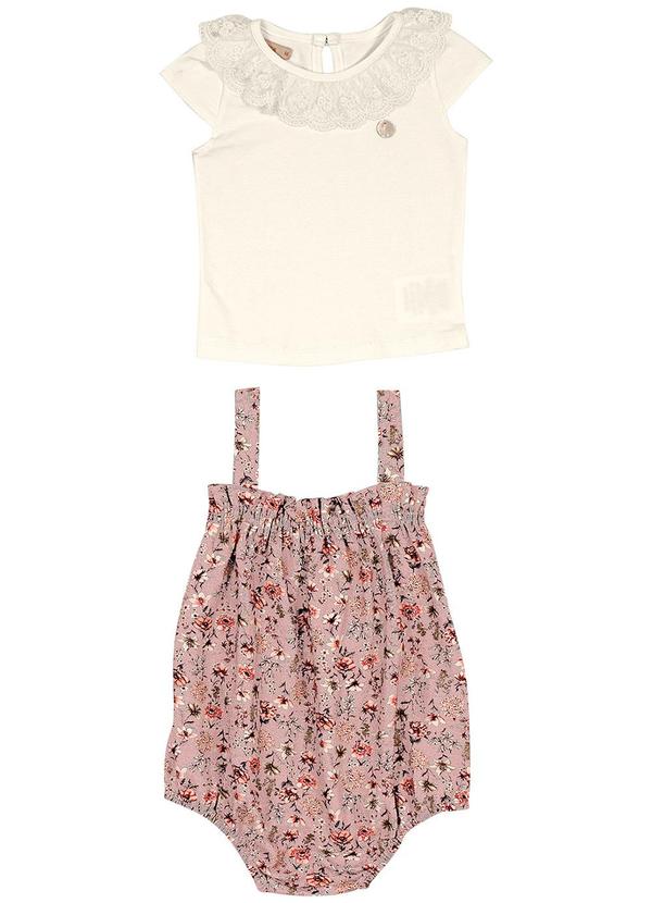 Trick Nick - Conjunto Infantil Menina Macaquinho Rosa