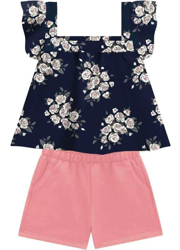 Milon - Conjunto Infantil MeninaMarinho