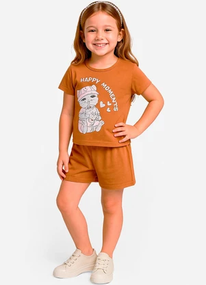 Select - Conjunto Infantil Feminino Marrom - SELECT