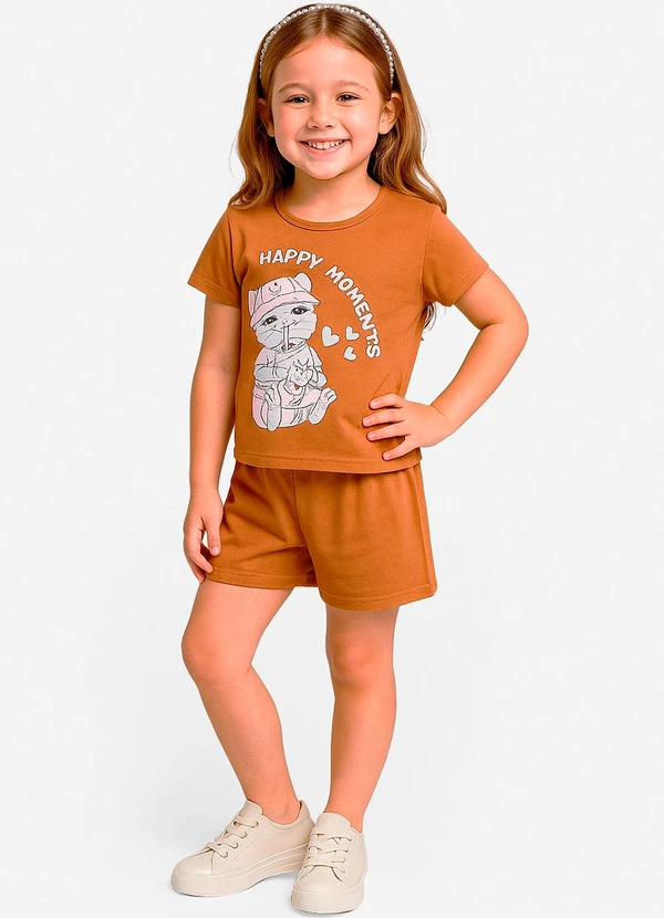 Select - Conjunto Infantil Feminino Marrom 1