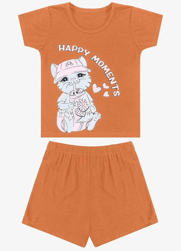 Select - Conjunto Infantil Feminino Marrom 3