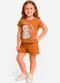 Select - Conjunto Infantil Feminino Marrom - variação: Marrom