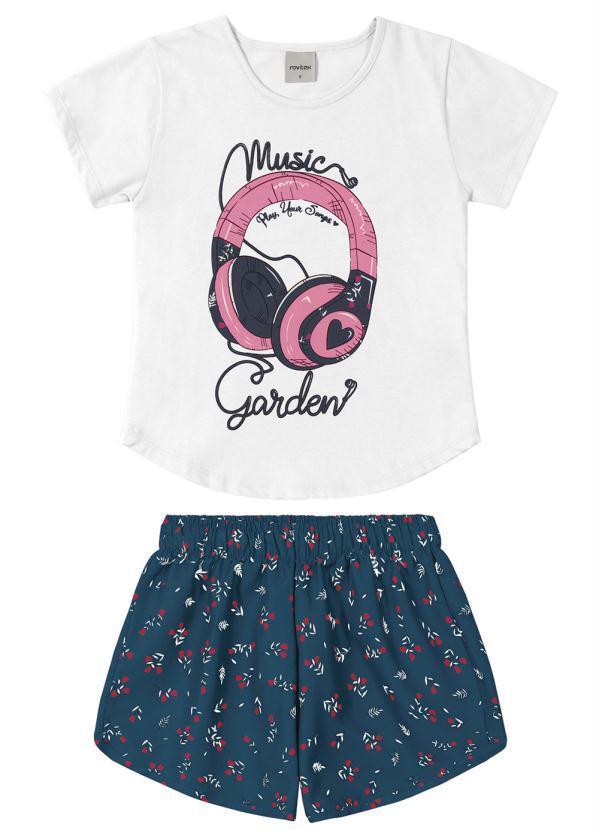 Rovi Kids - Conjunto Infantil Feminino Music Branco