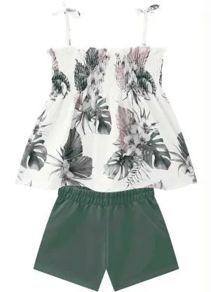 Milon - Conjunto Infantil MeninaOff White - MILON