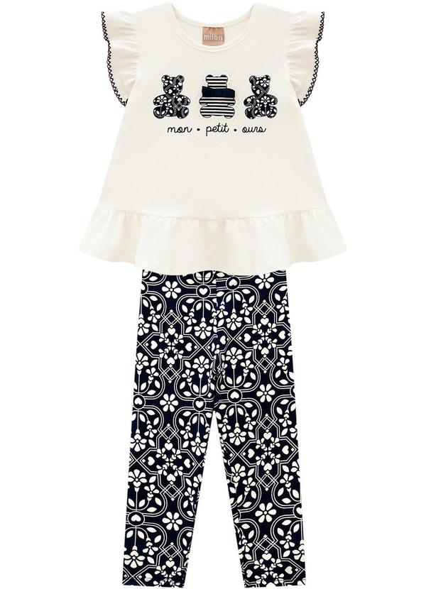 Milon - Conjunto Infantil Feminino Off White