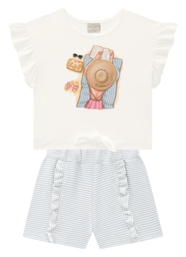Milon - Conjunto Infantil Feminino Off White