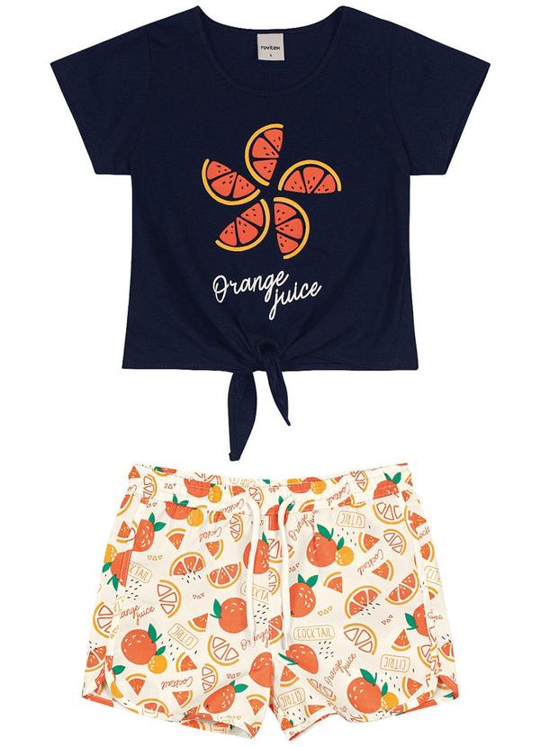 Rovi Kids - Conjunto Infantil Menina Orange Azul 3