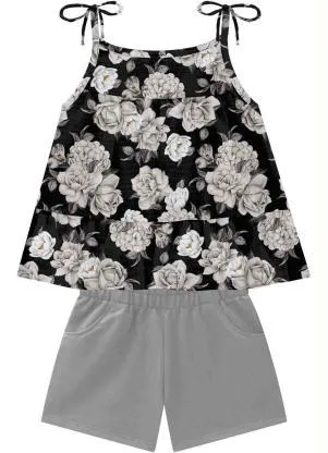 Milon - Conjunto Infantil MeninaPreto - MILON