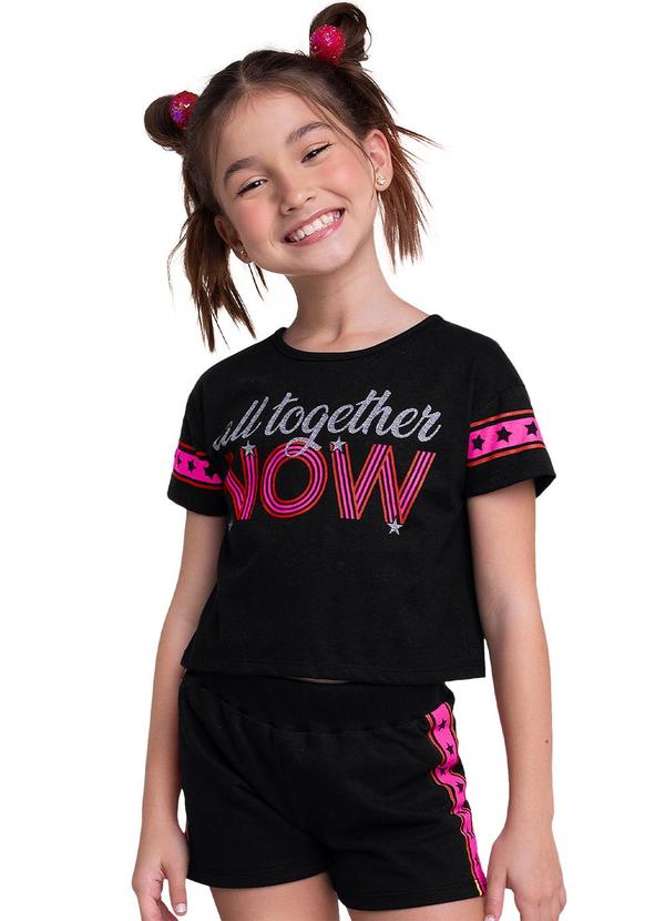 Kyly - Conjunto Infantil Menina Preto