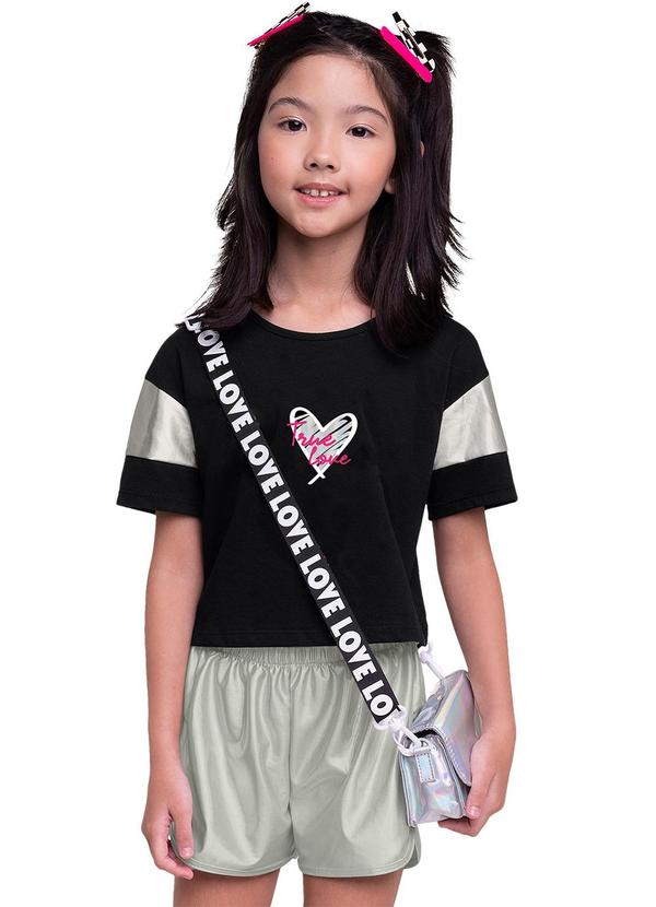 Kyly - Conjunto Infantil Menina Preto