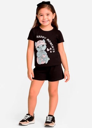 Select - Conjunto Infantil Feminino Preto - SELECT