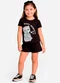 Select - Conjunto Infantil Feminino Marrom - variação: Preto