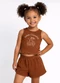 Select - Conjunto Infantil Regata e Short Preto - variação: Marrom