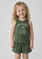 Select - Conjunto Infantil Regata e Short Preto - variação: Verde
