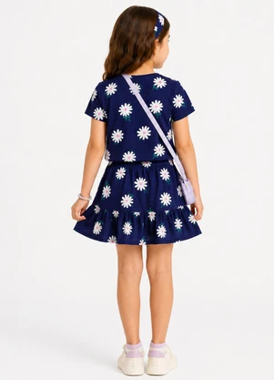 Select - Conjunto Infantil Feminino Saia e Blusa Azul - SELECT
