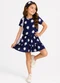 Select - Conjunto Infantil Feminino Saia e Blusa Branco - variação: Azul