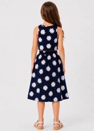 Select - Conjunto Infantil Feminino Saia e Regata Azul - SELECT