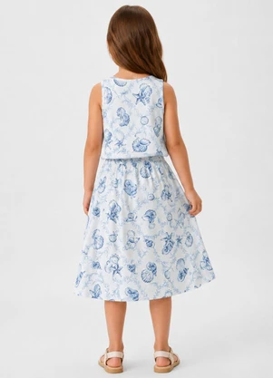 Select - Conjunto Infantil Feminino Saia e Regata Bege - SELECT
