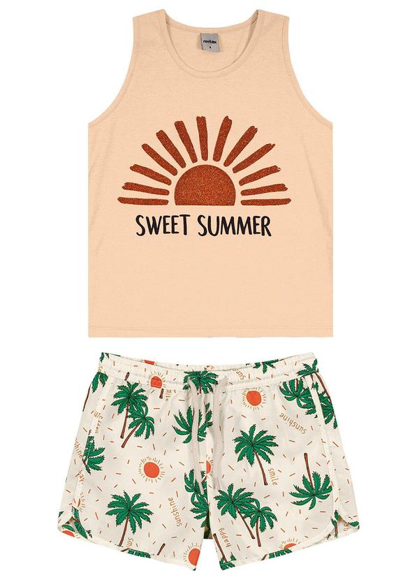 Rovi Kids - Conjunto Infantil Menina Summer Bege
