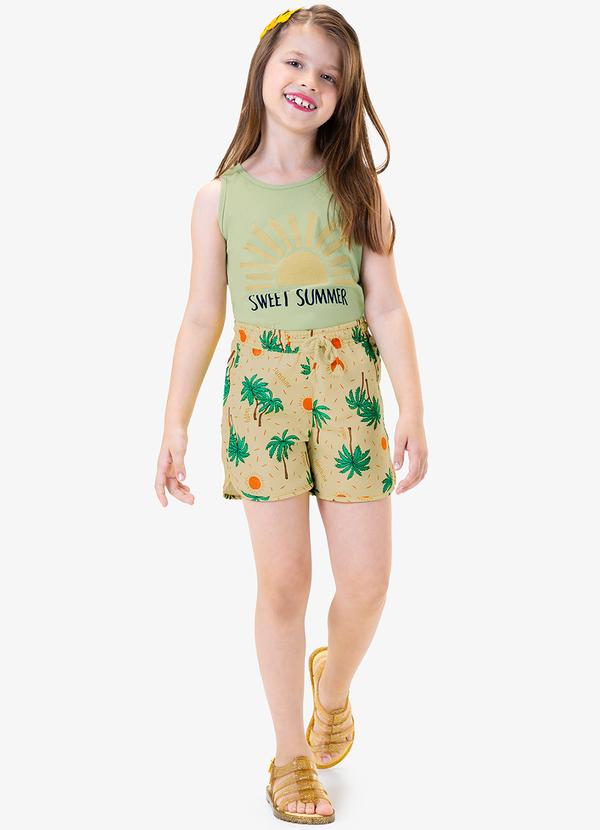 Rovi Kids - Conjunto Infantil Menina Summer Verde