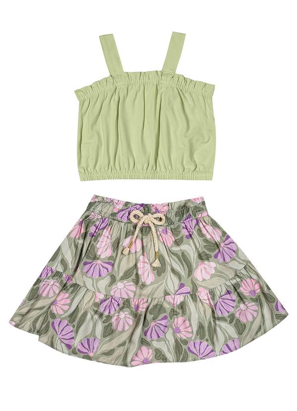 Colorittá - Conjunto Infantil Floral Alegre Colorittá Verde