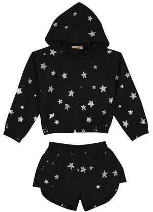 Trick Nick - Conjunto Infantil Jaqueta e Shorts Preto - TRICK NICK