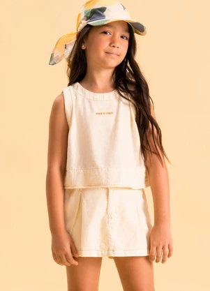 Bugbee - Conjunto Infantil Liso Algodão Lyocel Amarelo - BUGBEE