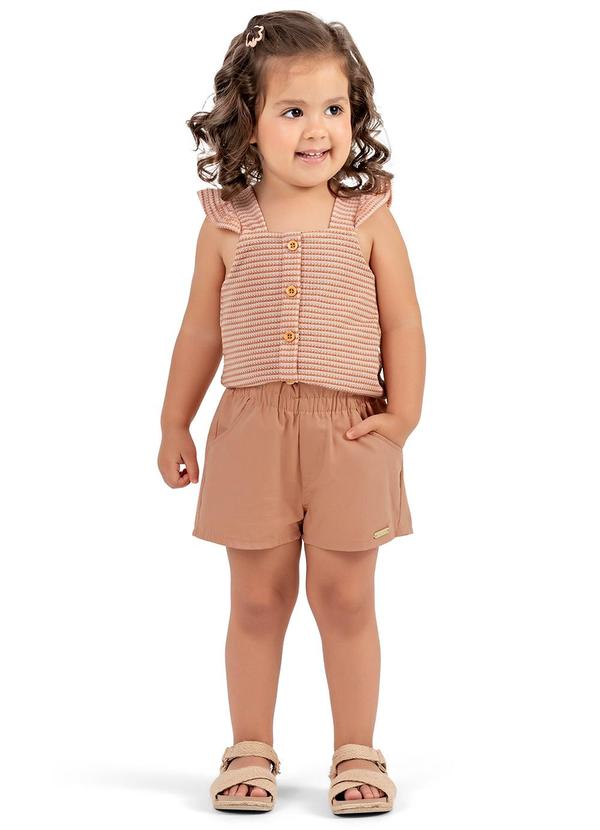 Colorittá - Conjunto Infantil Listrado Colorittá Marrom