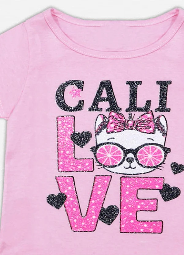 Turminha - Conjunto Infantil Love Rosa 3